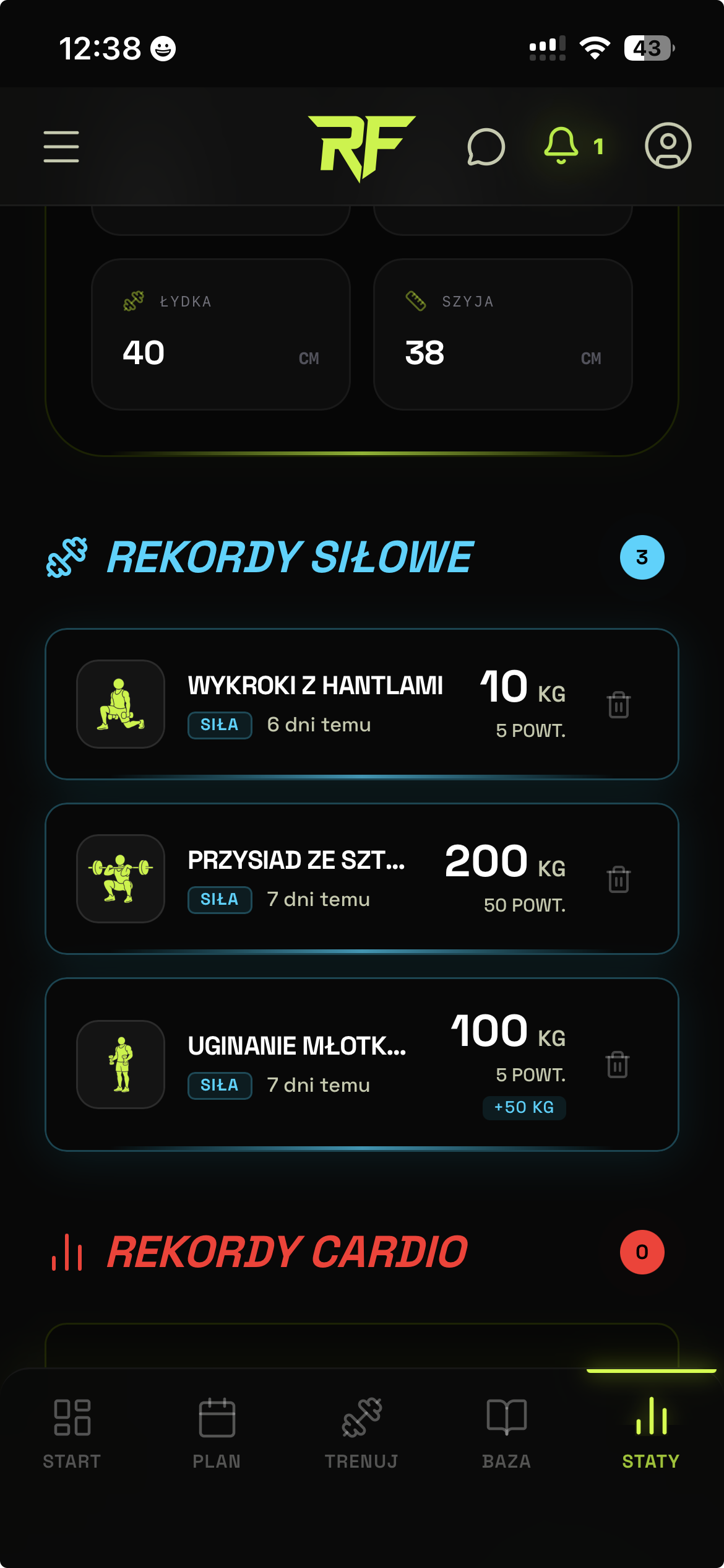 Statystyki i Progres