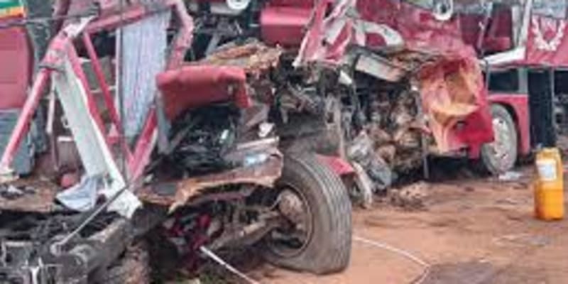 10 Dead in Accra-Kumasi Highway Crash Involving Bus and Diesel Tanker