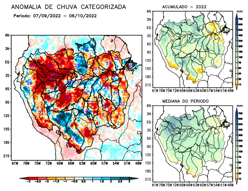 Anomalia de precipitação na Bacia Amazônica