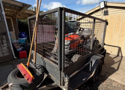 7x4 900 mm cage trailer — trailer hire Fawkner
