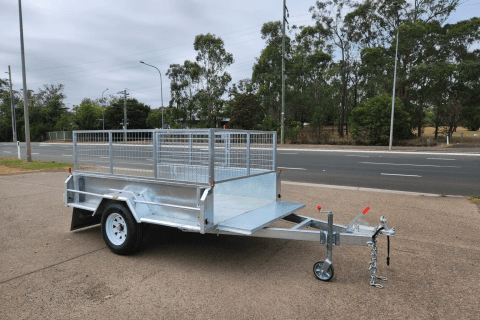 2.3m L X 1.5m W (Internal dimensions) BOX TRAILER FOR HIRE WITH LADDER RACKS