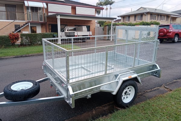 Trailer for hire or rent 8x5 caged with ramp - MacGregor