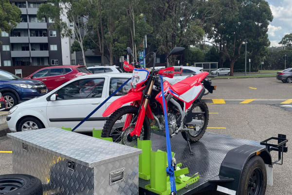Motorbike trailer hire Punchbowl — X5 sports/harley bike trailer 
