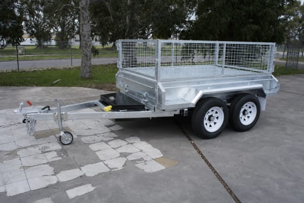 Cage trailer hire Heathmont — 9x5 Tipper Trailer with Cage