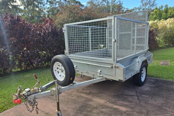 7x5 Box Trailer with 900mm Cage, 1600mm Ramp and 1 tonne payload, TINGALPA