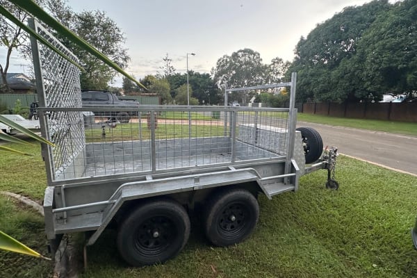 Box Caged Trailer dual axle with Ramp