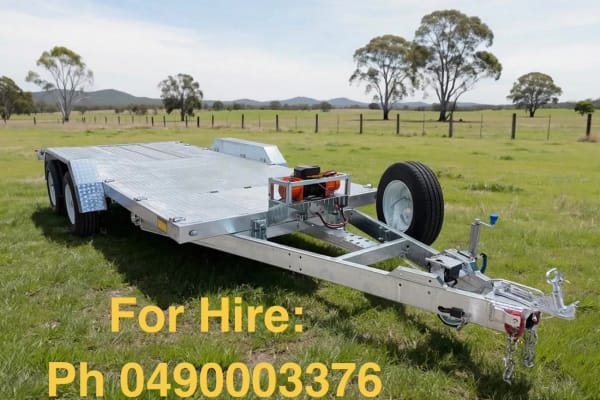 3.5 TON CAR TRAILER HIRE WITH ELECTRIC WINCH