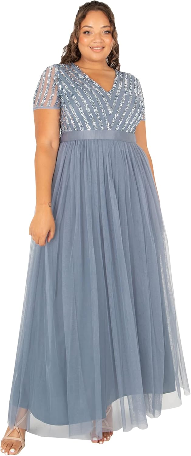 Misty Green Robe Longue