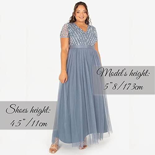 Vue 2 de Misty Green Robe Longue