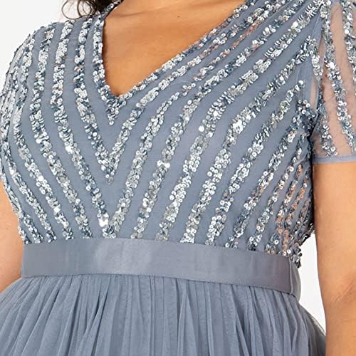 Vue 4 de Misty Green Robe Longue