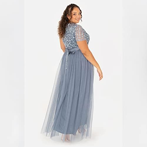 Vue 6 de Misty Green Robe Longue