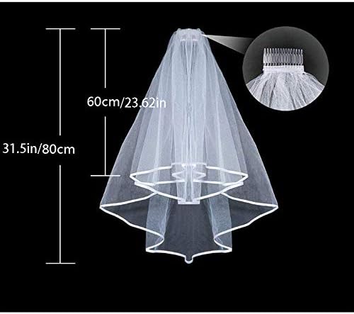 Vue 3 de Voile De Mariage Courte
