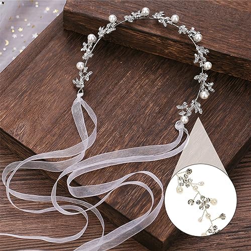 Vue 3 de Headband Mariage Perle Bandeau