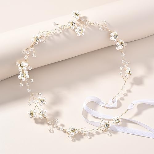 Vue 5 de Headband Mariage Perle Bandeau