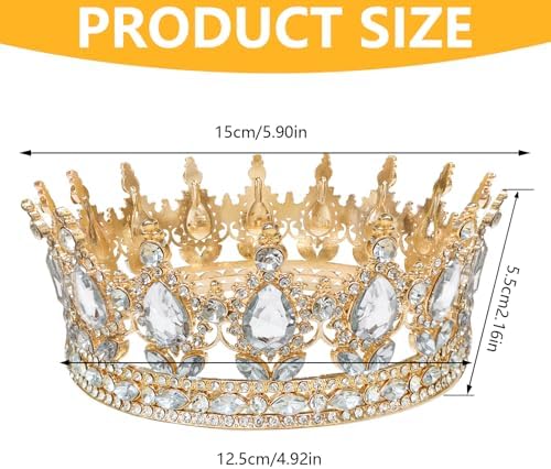 Vue 2 de Couronne Ronde En Strass