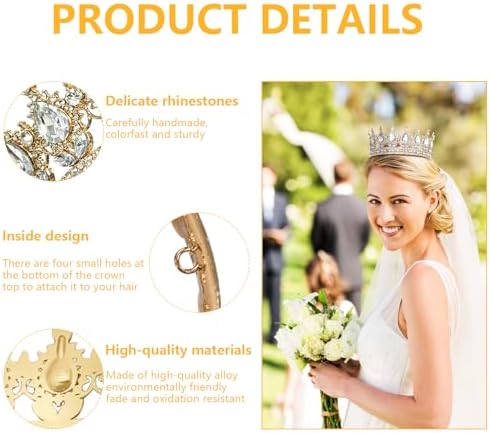 Vue 3 de Couronne Ronde En Strass