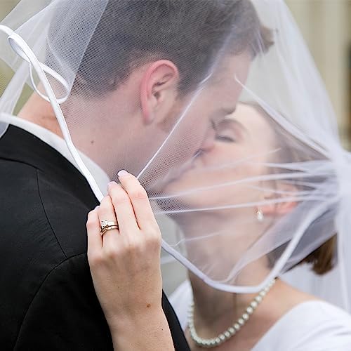 Vue 2 de Voile De Mariee Court