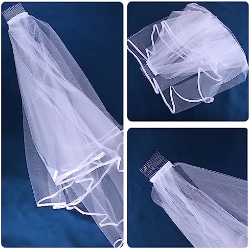 Vue 6 de Voile De Mariee Court