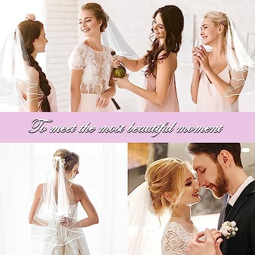 Vue 7 de Voile De Mariee Court