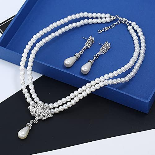 Vue 3 de Collier Coeur En Perle