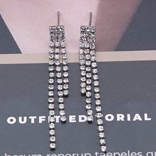 Vue 3 de Boucles Doreilles Longues Delicates