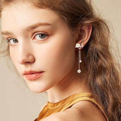 Vue 3 de Boucles Doreilles Pendantes En