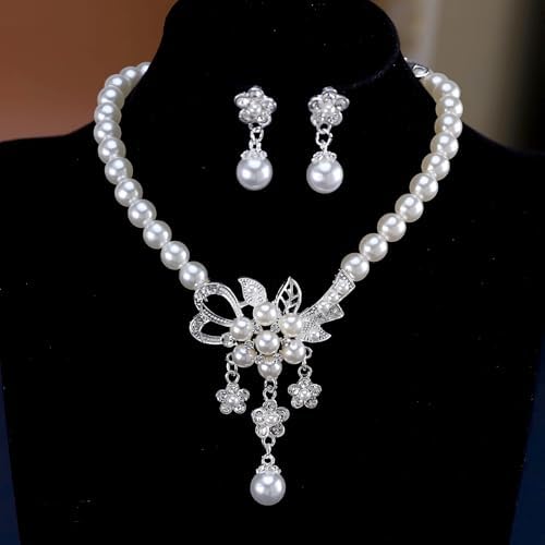 Vue 7 de Mariage Fleur Collier Ensemble