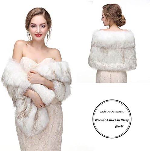 Vue 2 de Chale En Fausse Fourrure