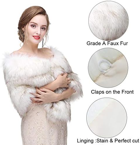 Vue 5 de Chale En Fausse Fourrure