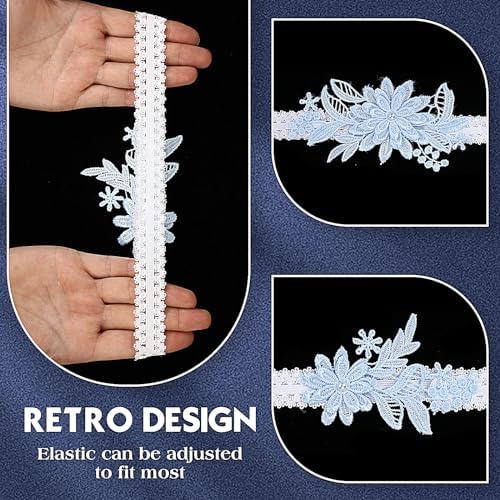 Vue 3 de Lot De Portejarretelles Bleues