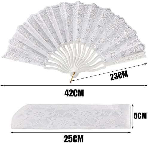 Vue 2 de Eventail Mariage Pliant Eventail