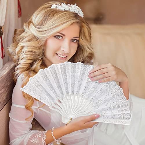 Vue 3 de Eventail Mariage Pliant Eventail