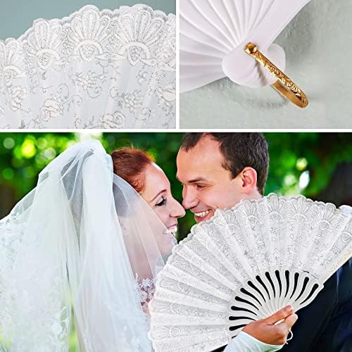 Vue 5 de Eventail Mariage Pliant Eventail