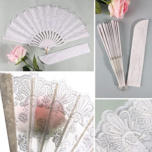 Vue 6 de Eventail Mariage Pliant Eventail