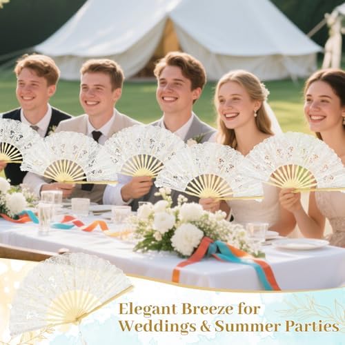 Vue 2 de Izoel Eventail Mariage Eventail