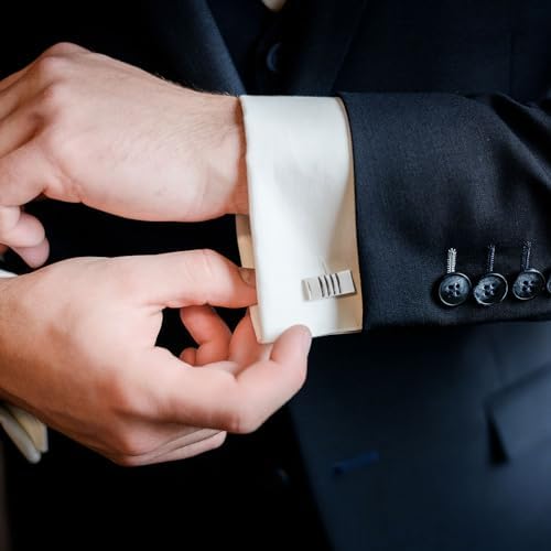 Vue 4 de Paires Bouton Manchette Homme