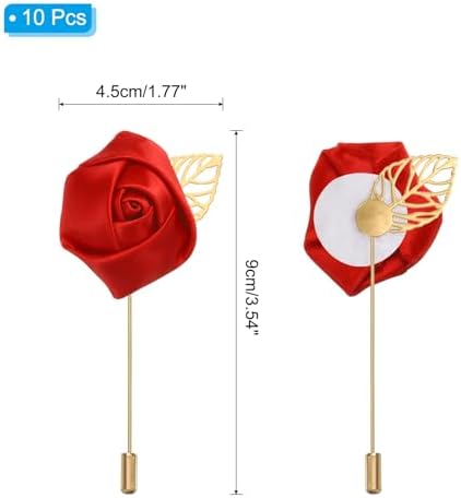 Vue 2 de Patikil Boutonnieres Roses Lot