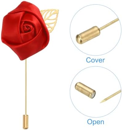 Vue 3 de Patikil Boutonnieres Roses Lot