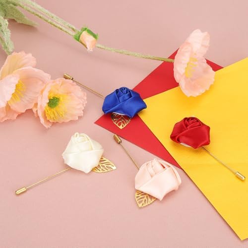 Vue 4 de Patikil Boutonnieres Roses Lot