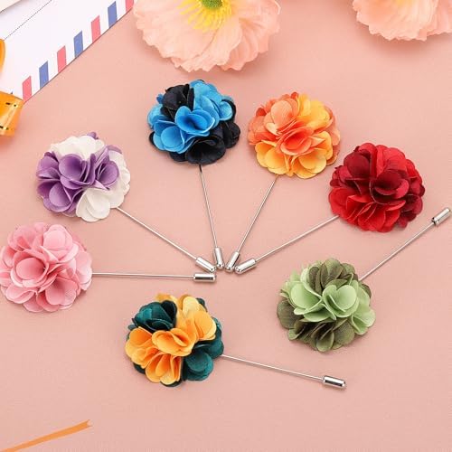 Vue 3 de Patikil Boutonniere Mariage Homme