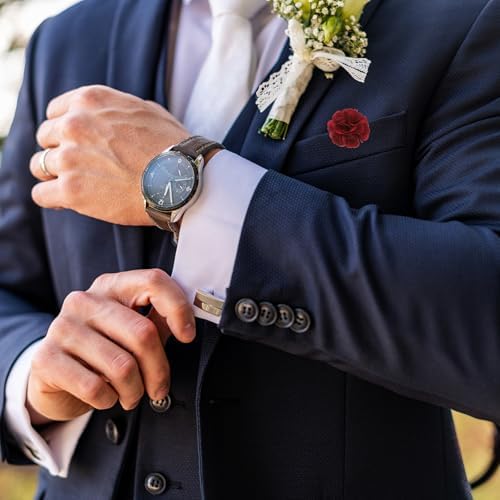 Vue 4 de Patikil Boutonniere Mariage Homme
