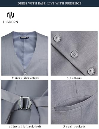 Vue 6 de Gilet De Couleur Unie