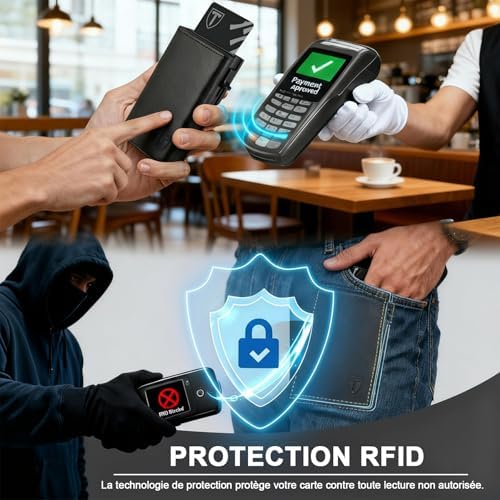 Vue 3 de Portefeuille Homme En Cuir