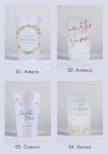Vue 2 de Gobelet Personnalisable Pour Mariage