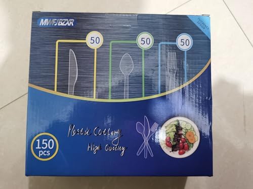 Vue 2 de Couverts En Plastique Argente