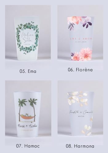 Vue 3 de Gobelet Personnalisable Pour Mariage