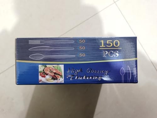 Vue 3 de Couverts En Plastique Argente