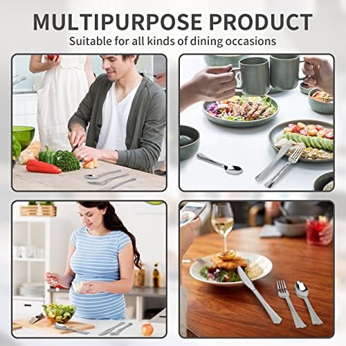 Vue 4 de Couverts En Plastique Argente