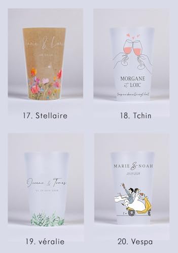 Vue 6 de Gobelet Personnalisable Pour Mariage