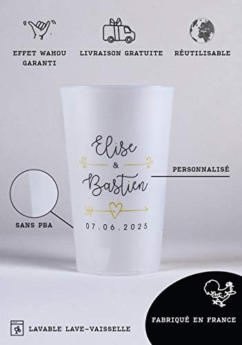 Vue 7 de Gobelet Personnalisable Pour Mariage